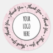 Thank You Shopブランディング・マーブルピンク ラウンドシール (正面)