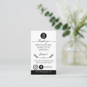 Thank You Shopping Small Insert Card – Logo 名刺 (スタンド正面)