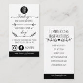 Thank You Shopping Small Insert Card – Logo 名刺 (正面/裏面)