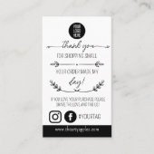 Thank You Shopping Small Insert Card – Logo 名刺 (正面)