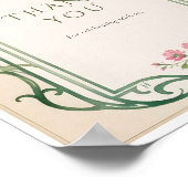 Thank You Sign Guestsヴィンテージアールヌーボー ポスター (角)