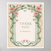 Thank You Sign Guestsヴィンテージアールヌーボー ポスター (正面)