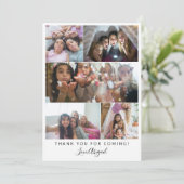 Thank You Sleepover Girl's Photo Collage サンキューカード (スタンド正面)