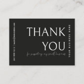 Thank You Small Business モダン Order Insert Card 名刺 (正面)