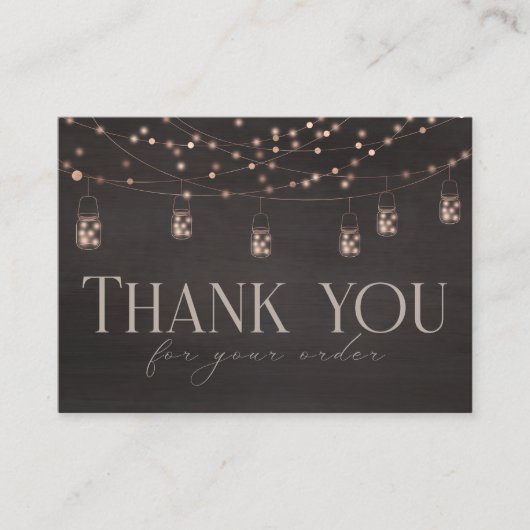 Thank You Small Business 素朴 Order Insert Card 名刺 (正面)