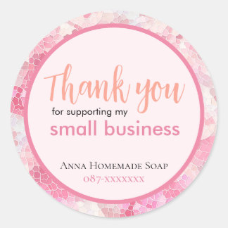 Thank You Small Business Customized Sticker ラウンドシール