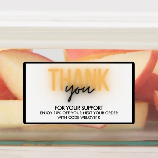 Thank You Small Business Discount Code ラベル (貼付)