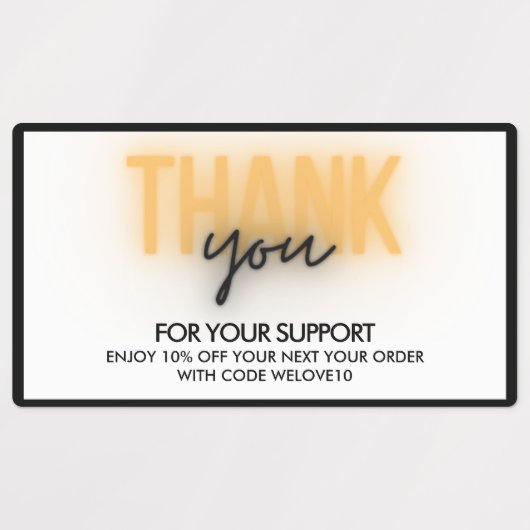 Thank You Small Business Discount Code ラベル (デザイン2)