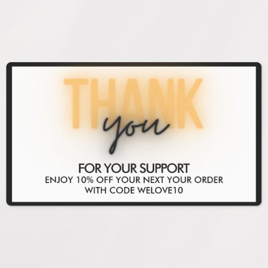 Thank You Small Business Discount Code ラベル (デザイン1)