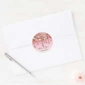 Thank You Small Business Drips Pink Glitter ラウンドシール (封筒)