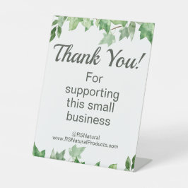 Thank You Small Business Leaf 台座サイン