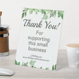 Thank You Small Business Leaf 台座サイン