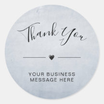 Thank You Small Business Minimalist 淡い色の Blue
