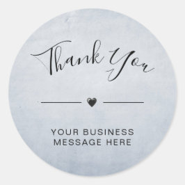 Thank You Small Business Minimalist 淡い色の Blue ラウンドシール