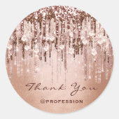Thank You Small Business Online Dripsバラ金ゴールド ラウンドシール (正面)