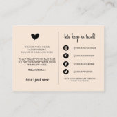 Thank You Small Business Order Insert Card 名刺 (裏面)