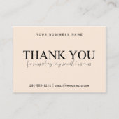 Thank You Small Business Order Insert Card 名刺 (正面)