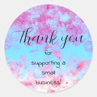 Thank You Small Business Paint Splash Personalize ラウンドシール