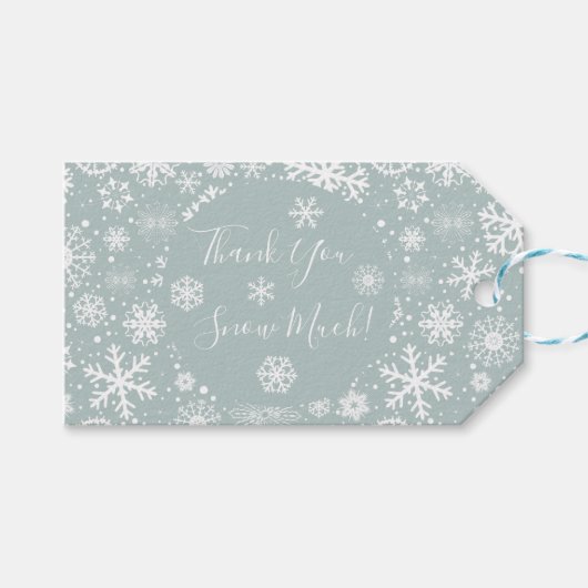Thank You Snow Muchメッセージカード ギフトタグ (正面(横))