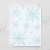 Thank You Snow Much Snowflakes Boy Baby Shower サンキューカード (裏面)