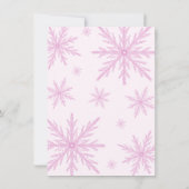 Thank You Snow Much Snowflakes Girl Baby Shower サンキューカード (裏面)