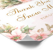 Thank you snow much Winter Onederland birthday ポスター (角)