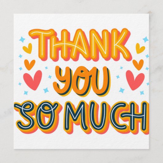 Thank you so much  招待状 (正面)