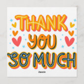 Thank you so much  招待状 (裏面)