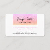 Thank You Social Mediaビジネスモダンバラ金ゴールド 名刺 (裏面)