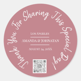 Thank You Special Day QRコードロゴバラ クラシック ラウンドシール