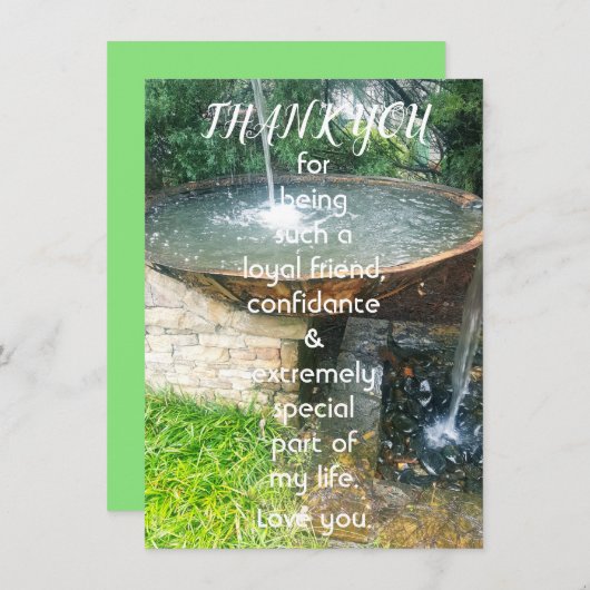 Thank You Special Friend Flat Greeting Card (正面/裏面)