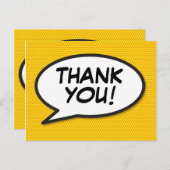 THANK YOU Speech Bubbleおもしろいモダン漫画 ポストカード (正面/裏面)