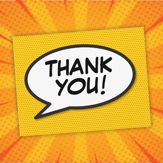 THANK YOU Speech Bubbleおもしろいモダン漫画 ポストカード