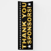Thank You Sponsors金ゴールドとBlack 横断幕 (縦)