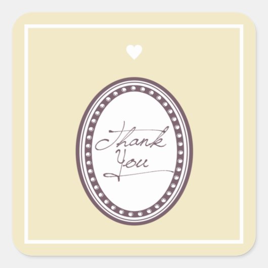 Thank You Squareスタンプ スクエアシール (正面)
