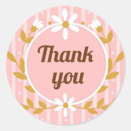 Thank You Squareステッカー ラウンドシール (正面)