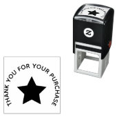 “Thank You” Star Accent Rubber Stamp セルフインキングスタンプ (インサイチュ)