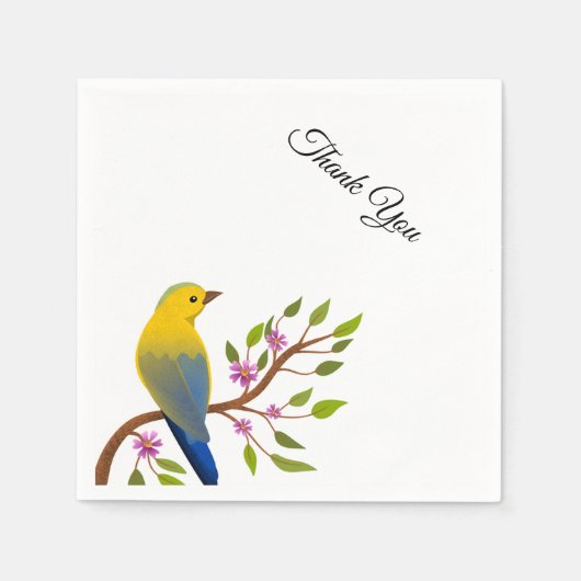 Thank You Star Pastel Gradient Party Paper Napkins スタンダードカクテルナプキン (正面)