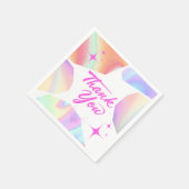 Thank You Star Pastel Gradient Party Paper Napkins スタンダードカクテルナプキン (角)