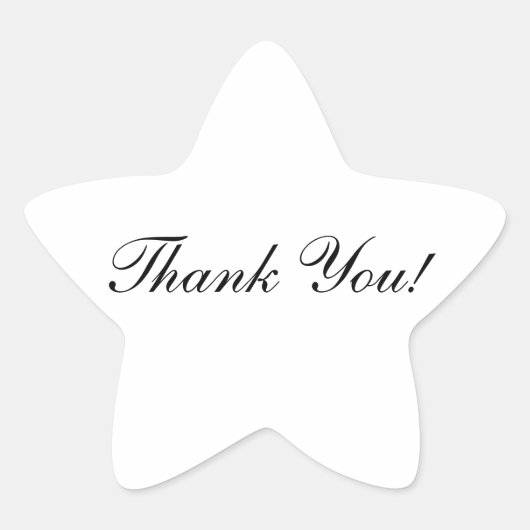 Thank You Star Shapesステッカー 星シール (正面)