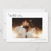 Thank You Stars Horizontal Photo 結婚's サンキューカード (正面)