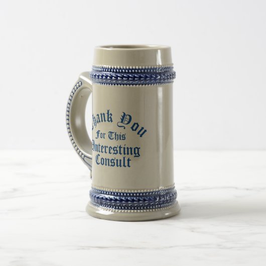 Thank You Stein, 22 oz beer stein ビールジョッキ (正面左)