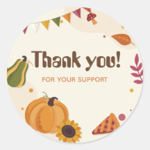Thank You Sticker – パック用紅葉デザイン