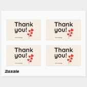 Thank you sticker  長方形シール (シート)