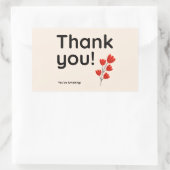 Thank you sticker  長方形シール (バッグ)