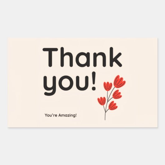 Thank you sticker  長方形シール (正面)