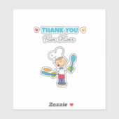 Thank You Sticker – Cute Chef Pancake Theme シール (シート)