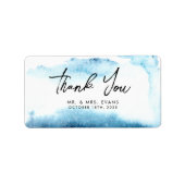 Thank You Sticker for a Modern Wedding. ラベル (正面)