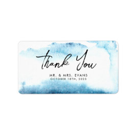 Thank You Sticker for a Modern Wedding. ラベル