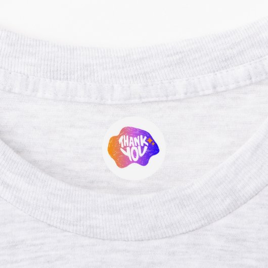 Thank You Sticker – Hand Lettering Gradient Style ラベル (貼付)